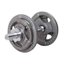 BELTOR HANTLA ŻELIWNA - CAST IRON DUMBBELL SZARA-HAMMERTONE 10kg / 28mm P0134