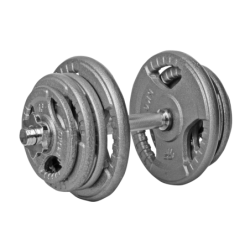 BELTOR HANTLA ŻELIWNA - CAST IRON DUMBBELL SZARA-HAMMERTONE 25kg / 28mm P0137