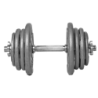 BELTOR HANTLA ŻELIWNA - CAST IRON DUMBBELL SZARA-HAMMERTONE 25kg / 28mm P0137