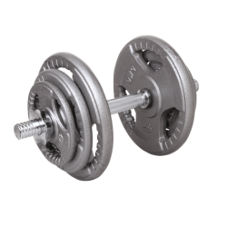 BELTOR HANTLA ŻELIWNA - CAST IRON DUMBBELL SZARA-HAMMERTONE 20kg / 28mm P0136