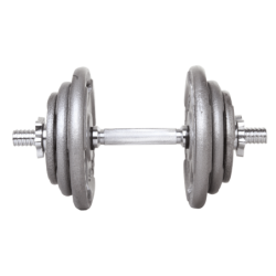 BELTOR HANTLA ŻELIWNA - CAST IRON DUMBBELL SZARA-HAMMERTONE 20kg / 28mm P0136