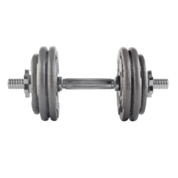 BELTOR HANTLA ŻELIWNA - CAST IRON DUMBBELL SZARA-HAMMERTONE 15kg / 28mm P0135