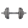 BELTOR HANTLA ŻELIWNA - CAST IRON DUMBBELL SZARA-HAMMERTONE 15kg / 28mm P0135