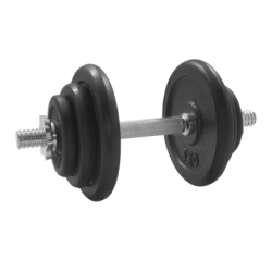 BELTOR HANTLA ŻELIWNA - CAST IRON DUMBBELL CZARNA-BLACK 20kg / 28mm P0073