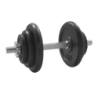 BELTOR HANTLA ŻELIWNA - CAST IRON DUMBBELL CZARNA-BLACK 20kg / 28mm P0073