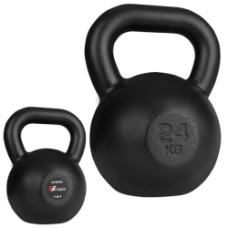 KETTLEBELL OBCIĄŻENIE ŻELIWNE 24kg PLATINUM FITNESS CZARNY P0199