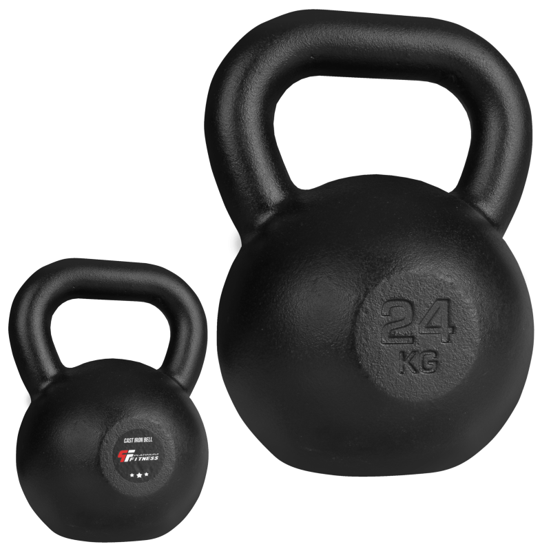 KETTLEBELL OBCIĄŻENIE ŻELIWNE 24kg PLATINUM FITNESS CZARNY P0199