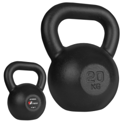 KETTLEBELL OBCIĄŻENIE ŻELIWNE 20kg PLATINUM FITNESS CZARNY P0198