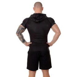 Rashguard z kapturem Hate SUB-SKIN tech. czarny